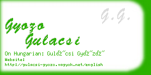 gyozo gulacsi business card